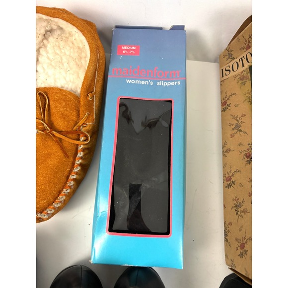 Women's Shoe Lot Size 7.5–10 Vintage Flats Slippers ESPRIT Bass Leather - Picture 5 of 16